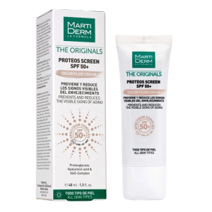 Tinted cream. Absorbs easily and prevents premature skin aging. 